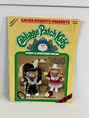 Vintage Cabbage Patch Kids Pony & Western Wear Clothing Pattern